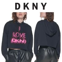 ✨พร้อมส่ง✨เสื้อ Hoodie Crop : DKNY ของแท้ Size L อก 56” ยาว 19”