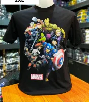 เสื้อMarvel ลิขสิทธิ์แท้ ลายทีมAvenger สีดำ (MVX-251)