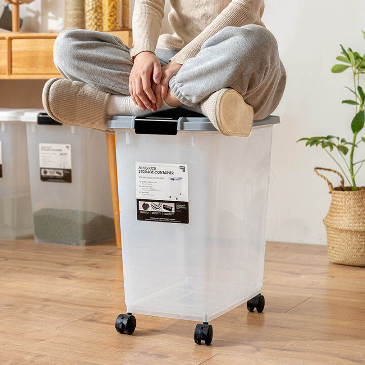 highcapacity rice dispenser 25kilos Airtight cereal flour food storage