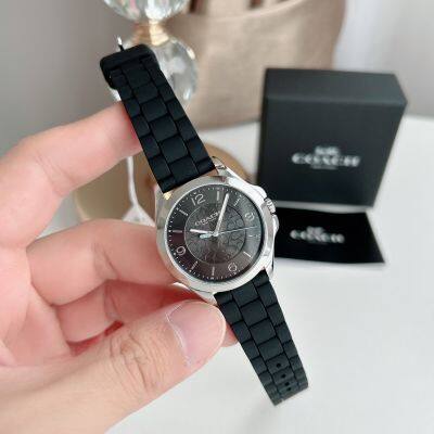 ✨ของแท้100%✨ นาฬิกาข้อมือ Coach Women Libby Watch Stainless steel case and rubber strap 14503888