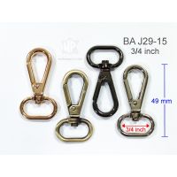 อะไหล่กระเป๋า BA J29-15 จำนวน 2 ชิ้น ตะขอก้ามปู ตะขอคอหมา lobster clasp snap hook 2 pieces