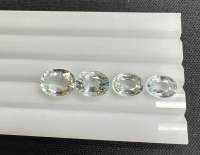 อความารีน 4.67 กะรัต 4 ชิ้น ทรงรี พลอยธรรมชาติ 100% Aquamarine 4.67cts 4pcs oval shape 100% natural gemstone