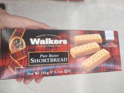 Walkers Butter Shoribread 150g. บิสกิต 150 กรัม