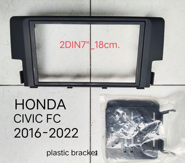 หน้ากากวิทยุ-honda-civic-fc-ปี-2017-2023-สำหรับเปลี่ยนเครื่องเล่นดีวีดี-ทั่วไปแบบ-2din7-18cm-หรือ-เครื่องเล่นจอ-android7-สิ้นค้าจาก-taiwan