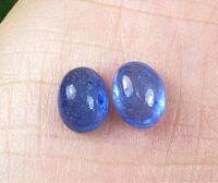 ไพลินสีน้ำเงินธรรมชาติ 3.02cts คู่ 7.mm 3.02cts natural blue sapphire pair 7x5.4mm