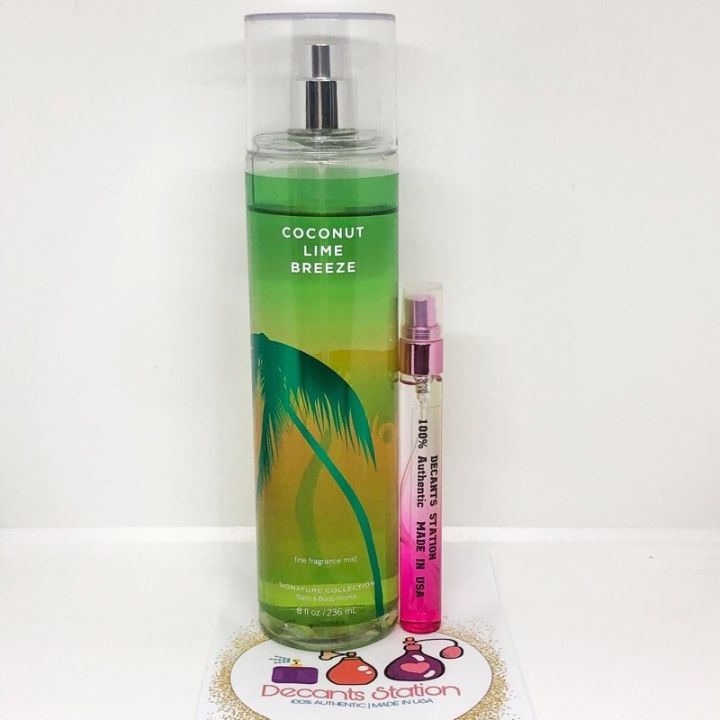 🇺🇸5ml Or 10ml Decant Trial Size Bath And Body Works Coconut Lime Breeze Fine Fragrance Mist 6433