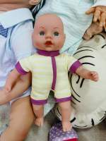 ตุ๊กตาทารก Baby doll ขนาด 8-9 นิ้ว ป้ายลิขสิทธิ์ Cititoy ไปพร้อมชุด สภาพน่ารัก