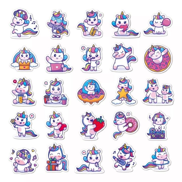 sticker-สติ๊กเกอร์-pony-278-โพนี่-50ชิ้น-น่ารักมาก-กันน้ำ-pvc-น้องน่ารักมาก-my-little-pony-ม้าโพนี่-ม้า-ยูนิคอร์น-ยูนิคอน