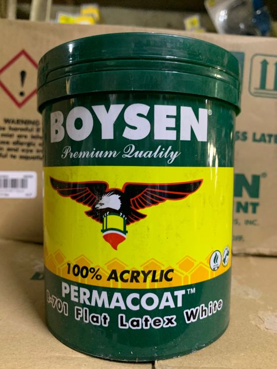 BOYSEN Permacoat Flat Latex White 1gal (B-701) | Lazada PH