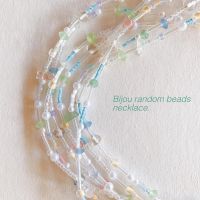 (พร้อมส่ง) Bijou random beads necklace สร้อยคอลูกปัดเส้นจิ๋ว