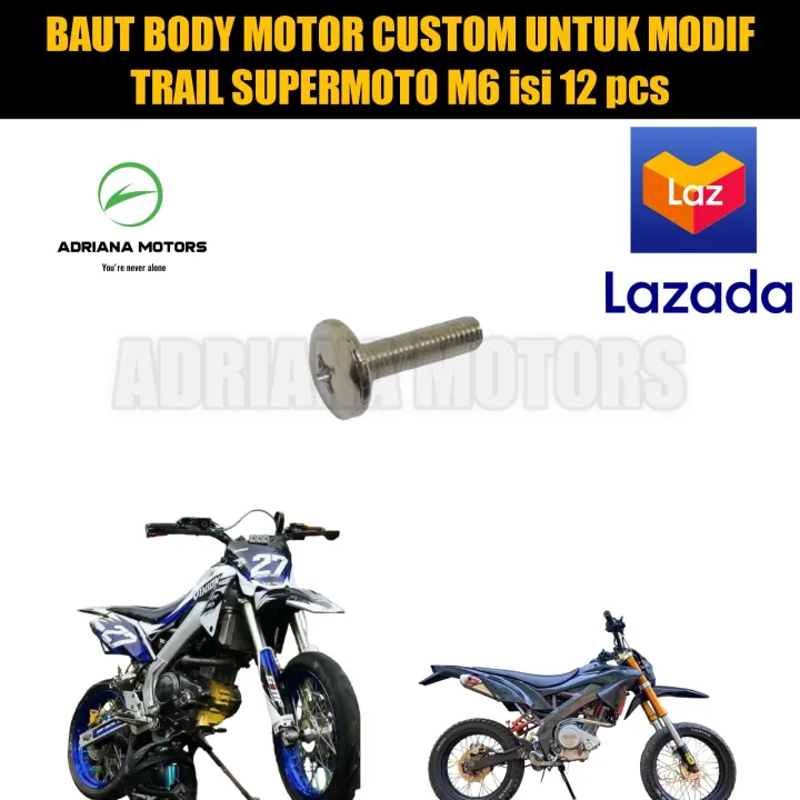 Baut Body Motor M Isi Pcs Untuk Mofikasi Motor Trail Supermoto Klx