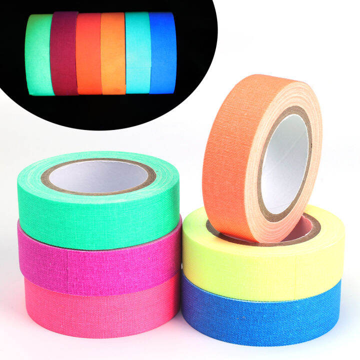 Fluorescent Cotton Tape Neon Gaffer Party Decoration Tape Safety ...