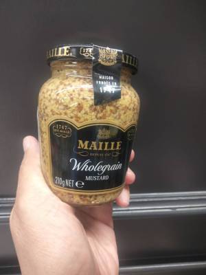 Maille Wholegrain Mustard 210g.โฮลเกรนมัสตาร์ด ซอสเมล็ดมัสตาร์ดปรุงรส 210g