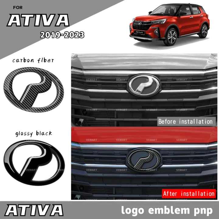 Vemart Perodua ativa car logo emblem plug&play | Lazada