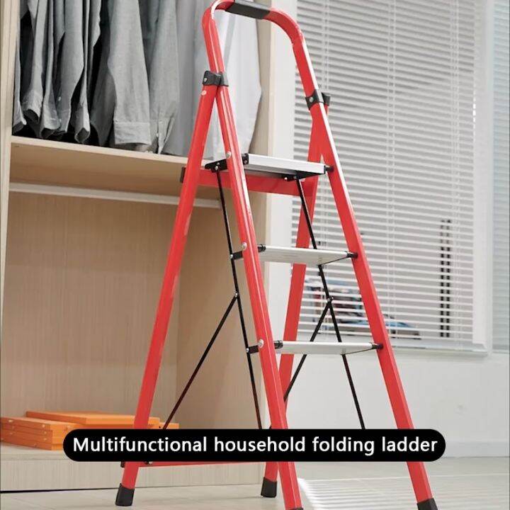 Ladder [load bearing 150KG] 3/4/5/6 steps home aluminum alloy folding