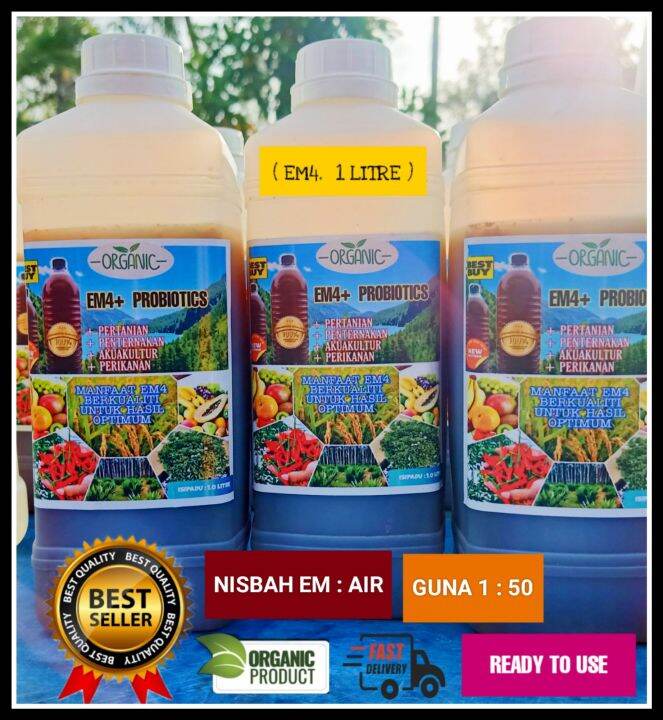 1 LITRE EM4+ ACTIVE SOLUTION (EMAS) STOK BARU/ EFFECTIVE