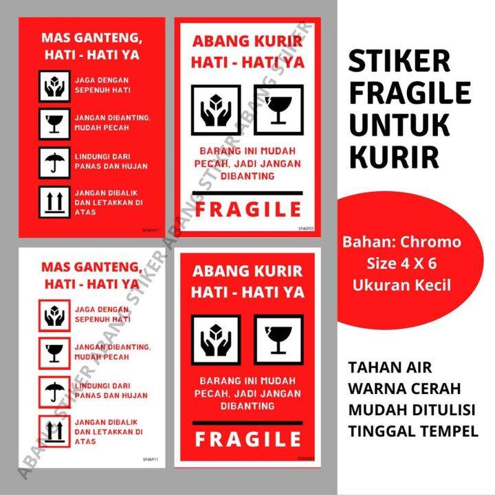 Stiker Fragile Olshop Isi Lazada Indonesia