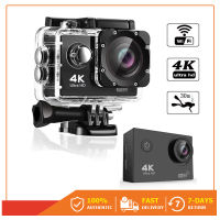 〖รับประกัน 3 ปี〗4K HD กล้อง กล้องติดหมวก กล้องติดรถมอไซ กล้องแอคชั่น กล้องถ่ายใต้น้ำ กล้องกันน้ำ - Action Camera WiFi Connection VCR Waterproof Depth 30 Meters