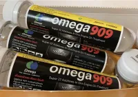 หัวเชื้อน้ำมันเครื่อง OMEGA909 1หลอด ขนาด 45 ml ใช้งานได้ทั้งเบนซินและดีเชล