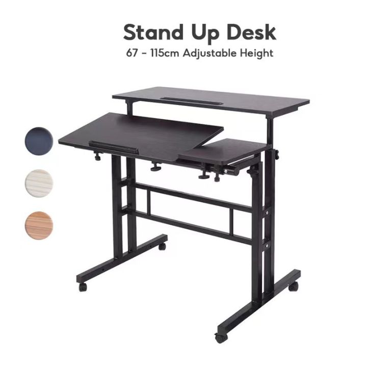 Computer Desk Modern Minimalist Household Standing Mobile Desk 67-115cm ...