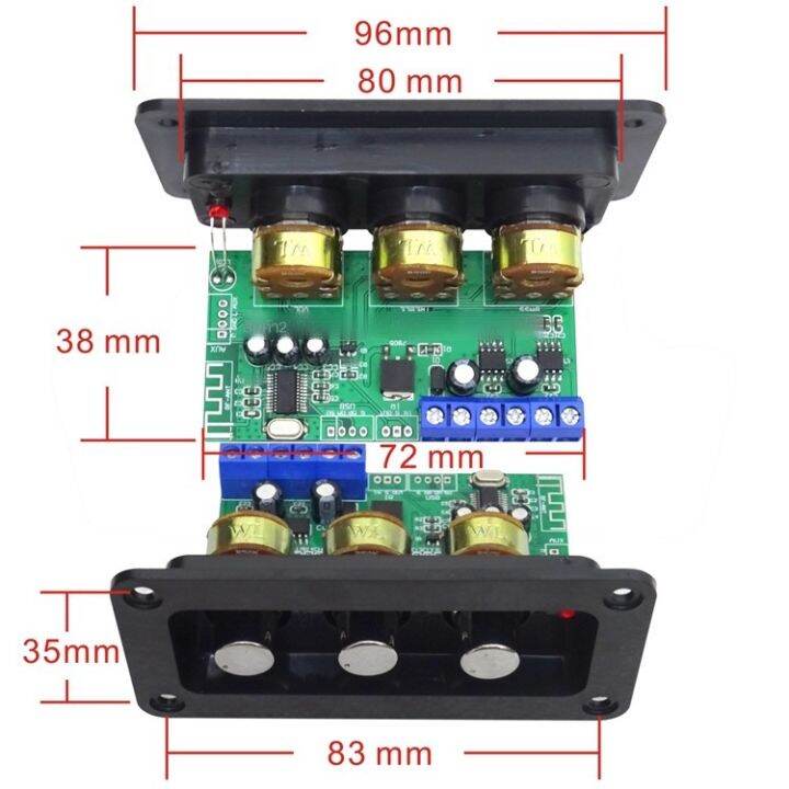 แอมป์จิ๋ว-bluetooth5-0สเตอริโอ-2-20w-ปรับเสียงเบสสูงและต่ำ-12v-18v-3a-บอร์ดขยายเสียงดิจิตอล-บลูทูธ