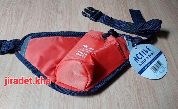 กระเป๋าคาดเอว-active-walking-pouch-สำหรับวิ่งพร้อมใส่ขวดน้ำ-สินค้าคัดจากโกดังญี่ปุ่น-ขนาดกระเป๋า-28-16-5-cm-สินค้าใหม่