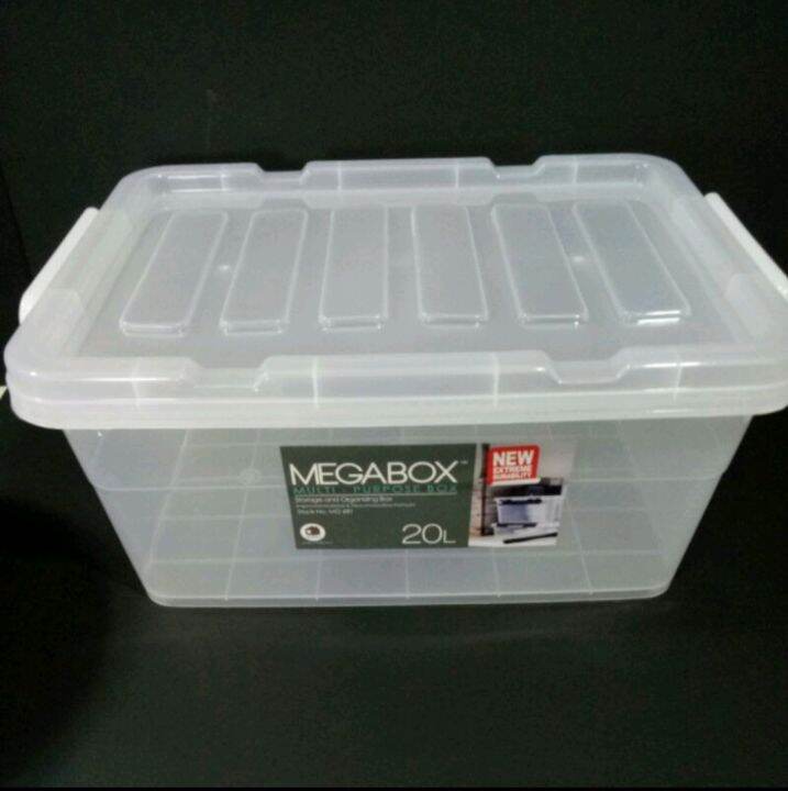 Megabox 20L Storage box (Stackable and new improved plastic/ durable
