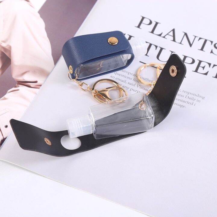 พร้อมส่งจากไทย-ขวดสเปรย์-และ-ขวดเจล-พร้อมพวงกุญแจเคสหนัง-แบบพกพาสำหรับเดินทาง-ขนาด-30-ml