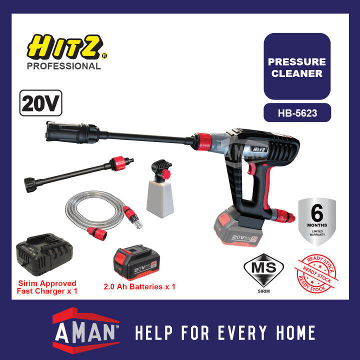 Hitz Combo Set Bar Triple Shaft Cordless High Pressure Cleaner Water