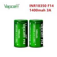 (F14)Vapcell 18350 5.18Wh 1400mah ถ่านชาร์จVapcell 18350 รุ่นF14สีเขียว