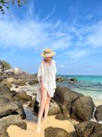 SPICIEST BEACHWEAR | Bij Beach Cover Up // White | เสื้อคลุม เดรส เสื้อคลุมชุดว่ายน้ำ เสื้อคลุมบิกินี่ ชุดไปทะเล