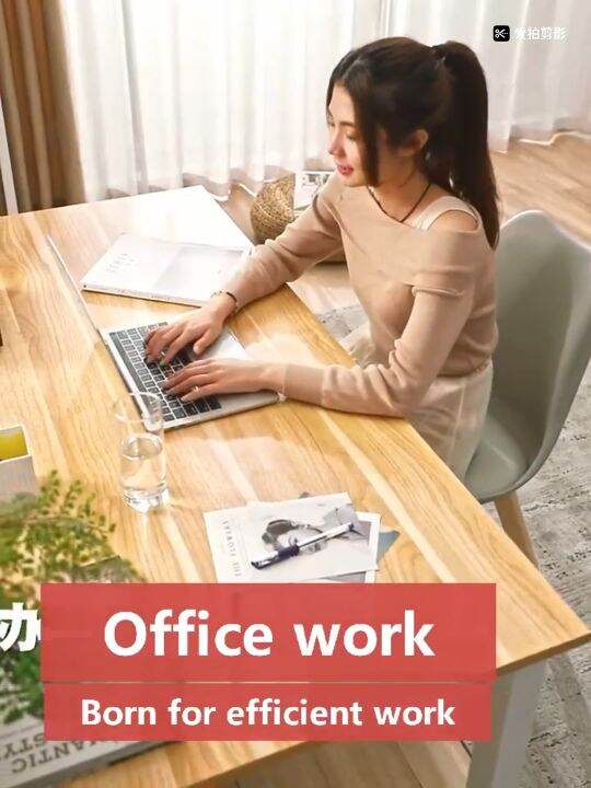 EONE Computer Desk Thickened Study Table Waterproof Solid Wood Office