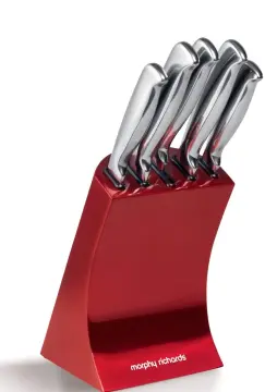 Morphy Richards Accents 5 Piece Knife Block Set - Yellow