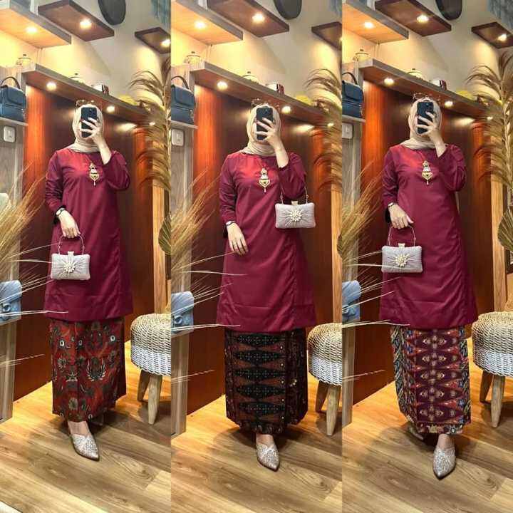 (COD) Kebaya Modern Atasan Baju Kurung Bundo Kanduang Kebaya Melayu ...