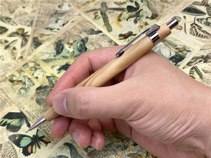 ดินสอไม้มะกอกแบบไม่มีสีเพิ่มความหนาสไตล์-ins-ญี่ปุ่นดินสออัตโนมัติ0-3-0-5-0-7-มม-ดินสอสำหรับเขียนภาพ