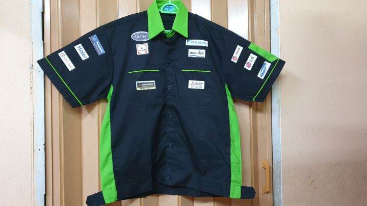 เสื้อช็อป-เสื้อ-uniform-workshop-airconditioner-เสื้อช่างแอร์ใส่ดูดีแสดงเป็นมืออาชีพสร้าความมั่นใจให้ลูกค้า-คุ้มค่าใส่ล้างแอร์ตัวคืนทุน