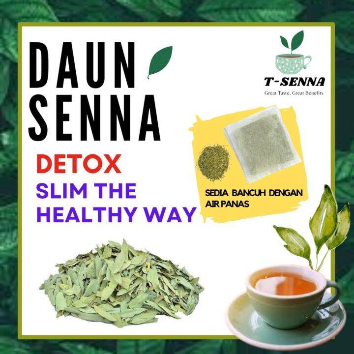 🔥DETOX & SLIM🔥Senna Leaf Tea 10 Tea Bags Teh Senna Teh Kurus Fat Burner Slimming Constipation
