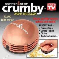 Crumby Mini Vacuum Copper Chef เครื่องดูดฝุ่นขนาดฝ่ามือ พลังแรงดูดทอร์นาโด ไร้สาย พกพาสะดวก ใช้งานอเนกประสงค์