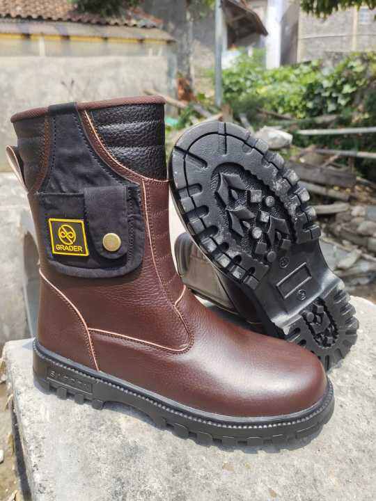 Sepatu Safety//Kings//Krusher//KulitSapi// cocok untuk pertambangan
