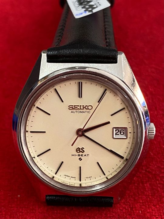 seiko-gs-hi-beat-25-jewels-automatic-ฝาหลังเหรียญทอง-ตัวเรือนทองสแตนเลส-นาฬิกาผู้ชาย-มือสองของแท้