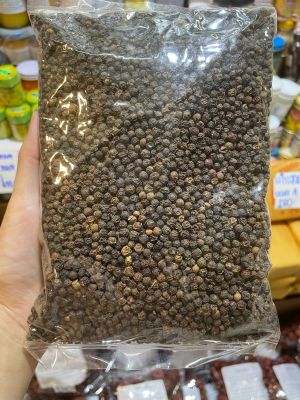 พริกไทย พริกไทยดำ พริกไทยเม็ด คัดคุณภาพ กลิ่นหอม ( black pepper peppercorns) ขนาด 500 กรัม