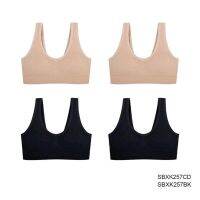 Sabina เสื้อชั้นใน Seamless Fit รุ่น Easy Soft Bra งานป้าย  (ไม่มีโครง แบบสวม) รหัส SBXK257