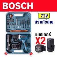 ชุดกระเป๋าสว่านไร้สาย Bosch 2 ระบบ 72V พร้อมอุปกรณ์สำหรับเริ่มใช้งานได้ทันทีไม่ต้องซื้อเพิ่ม