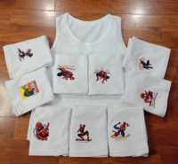 เสื้อกล้าม เสื้อซับใน เด็ก ลายการ์ตูน Spiderman (งานคละลาย) ผ้าcotton ?นิ่มใส่สบาย size S M L XL  เสื้อกล้ามเด็ก เสื้อซับในเด็ก 1-10 ปี