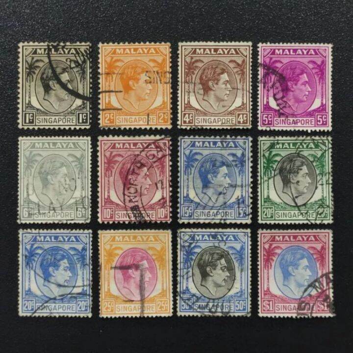 19491952 Stamp SingaporeUnique Used Stamp12v King VI
