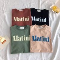 เสื้อโอเวอร์ไซส์ สกรีนลาย Matini ผ้าคอตตอนแท้ เสื้อ Oversize