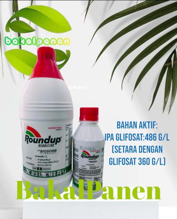 Herbisida Obat Rumput Gulma Sistemik Bayer Roundup 486sl Lazada