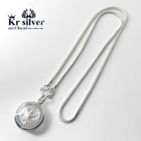 Kr silver | สร้อยคอเงินแท้ พร้อมจี้เงินแท้ พญาครุฑล้อมเพชร องค์สีเงิน สร้อยคอขนาด 1.8 mm. •ความยาวสร้อย: (18 นิ้ว) (20 นิ้ว) (24 นิ้ว สวมหัวได้)