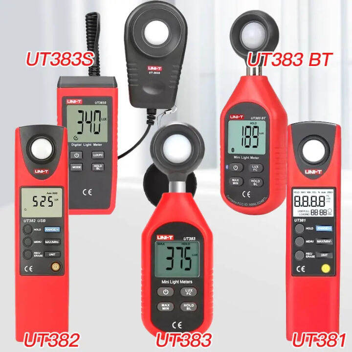 UNIT UT383 Light Meter UT381 UT382 UT383S Digital Luxmeter Illuminance