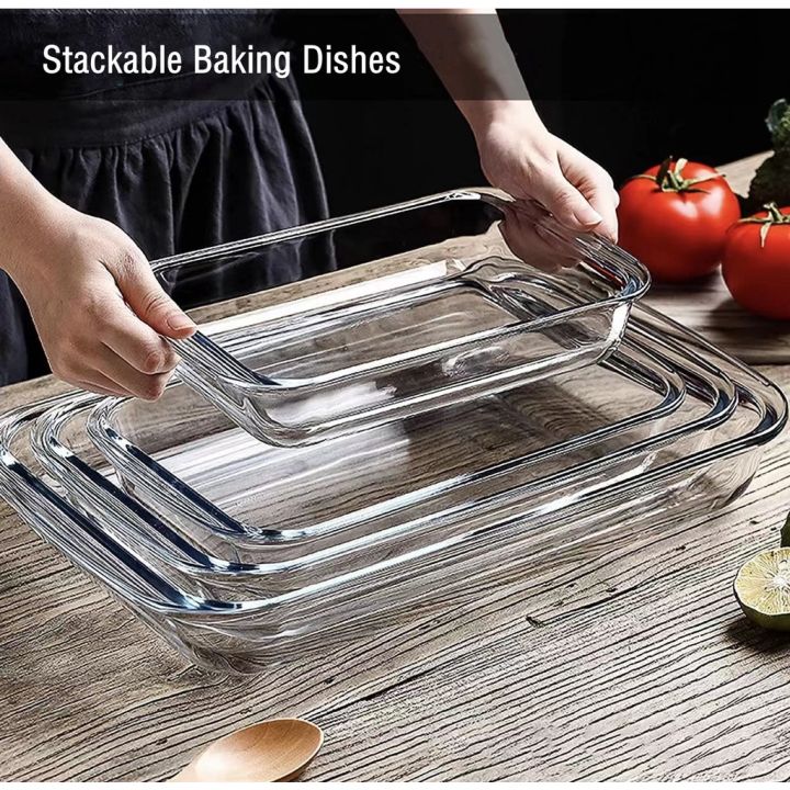 Heat-resistant Baking Dishes, Glass Baking Pan Microwave